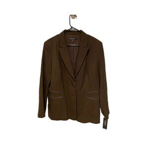 Lafayette 148 New York espresso wool blazer size 18 NWT
